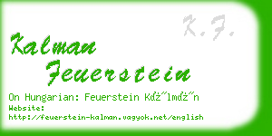 kalman feuerstein business card